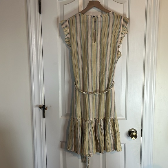 NWT Marine Layer | Beachy Stripe Laney Tiered Minidress Size XL Tencel/Linen - Picture 8 of 11